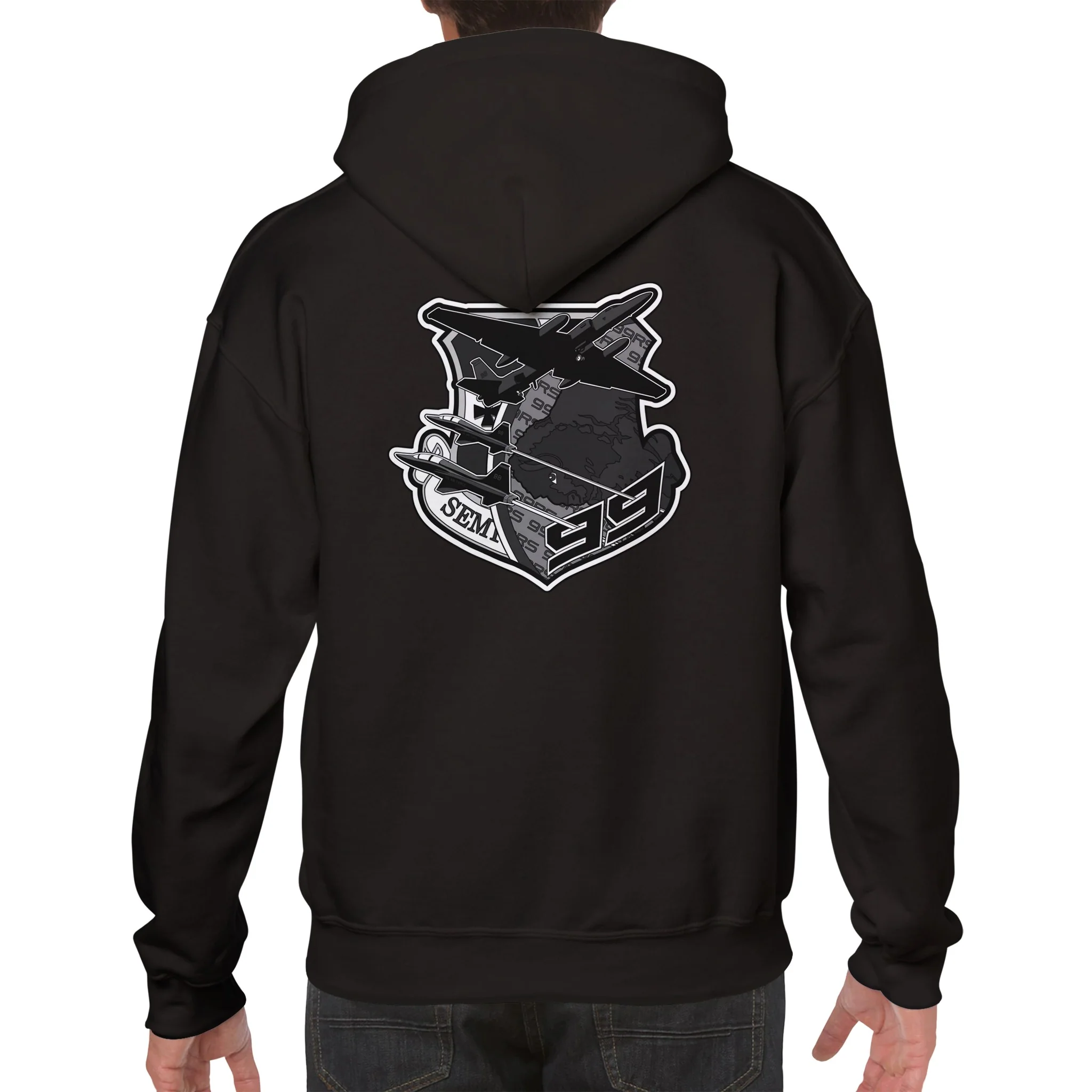 99th RS Black & White - Premium Unisex Pullover Hoodie - Image 3